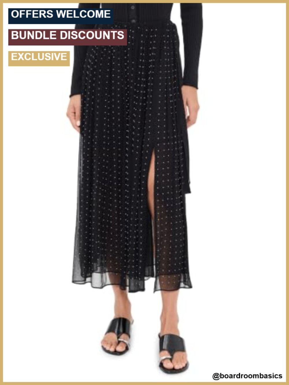 Heat Set Dot Sheer Gathered Skirt Mid Rise Novelty